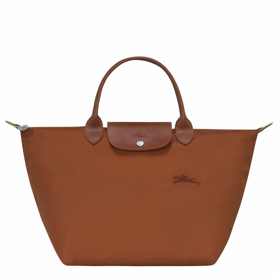 Women Longchamp Handbags | Le Pliage Green Cognac