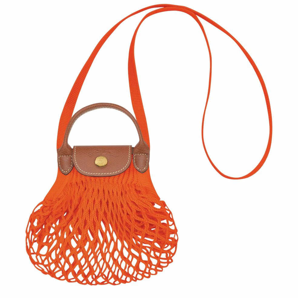 Women Longchamp Crossbody Bags | Le Pliage Filet Orange
